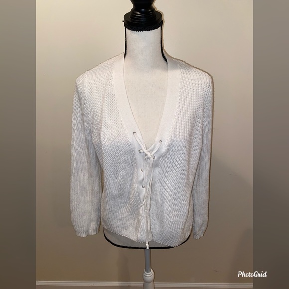 Necessary Clothing size medium tie up sweater - Picture 1 of 4